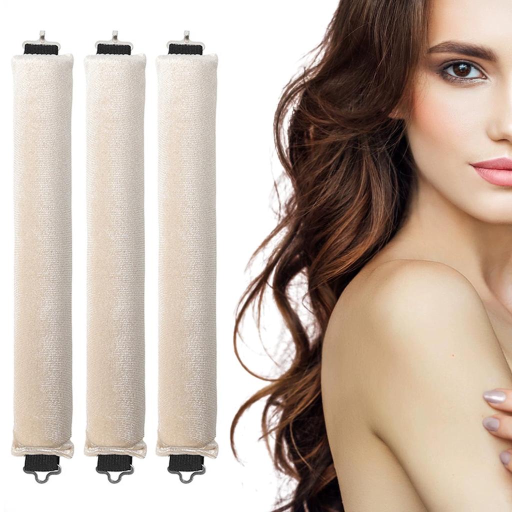3pcs Heatless Curling Rod Headband Lazy Hair Curlers No Heat Hair Rollers Curls Sleeping  Hair Styling Tools Hair Stick Flexi Rods Hook Sleep Curling