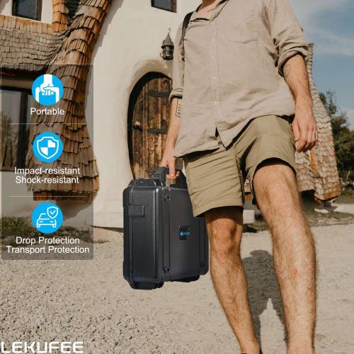 Lekufee DJI Mini 4 Pro Hard Case, Waterproof Storage Case for DJI Mini 4 Pro, DJI Mini 3 Pro, DJI RC, and DJI RC N1 (Hard Case Only)