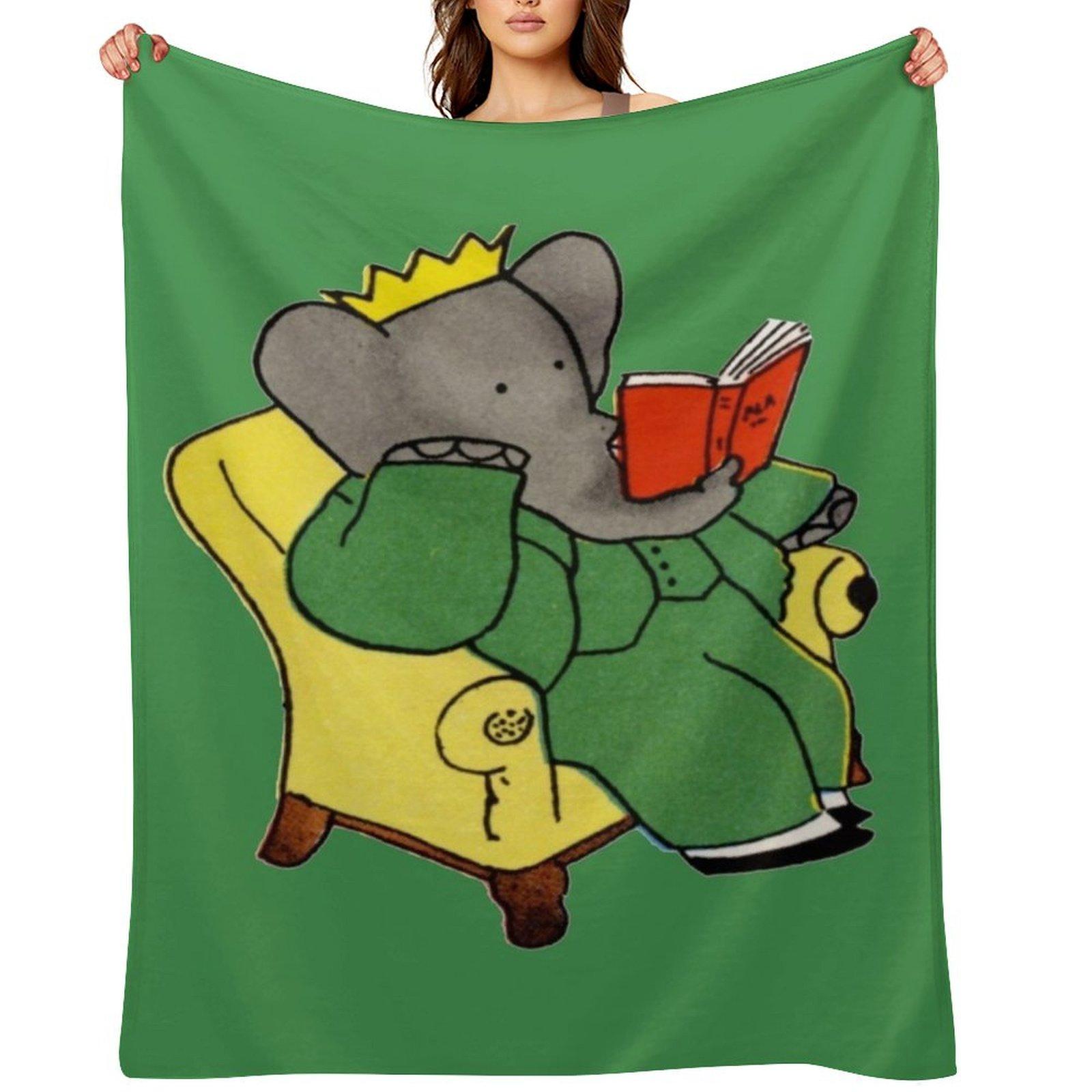 Babar in a chair Throw Blanket sofa bed blankets ands Nap Sofa Blankets 30x40in