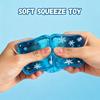Snowflake Cube Squeeze Toy — Sky-Blue Stress-Relieving "Ice Cube" — Creative Squeezable Novelty.