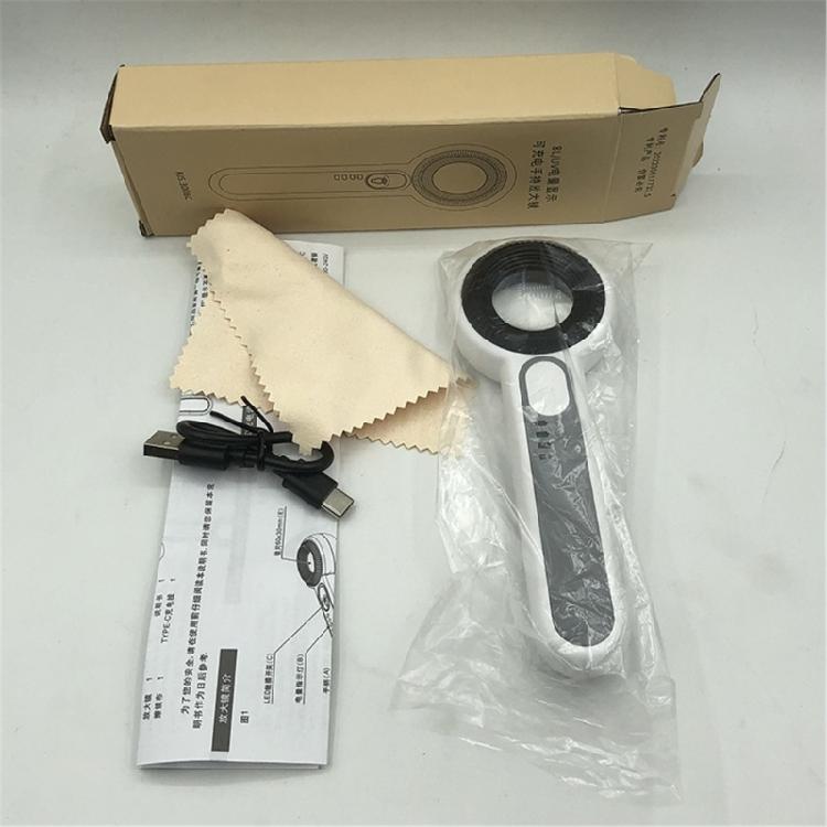 Jewelry Magnifier with High Magnification and Rechargeable Feature Magnifying Glass for Professional Gems Inspection
