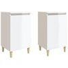 VidaXL Bedside Tables 2pcs High Gloss White 40x35x70cm Engineered Wood 819633