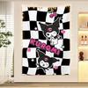 Kuromi Sanrio Cute Cartoon Tapestry Vertical Wall Hanging for Girls Bedroom Dorm Aesthetic Decor