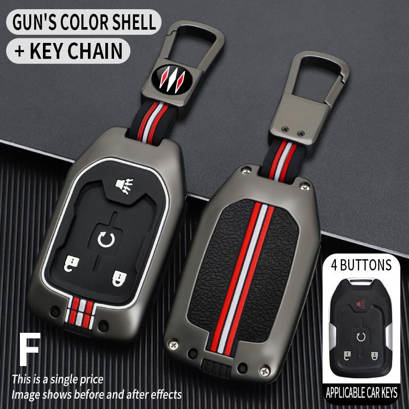 3/4/5/6 Button Car Key Case Cover Shell Fob for GMC Terrain 2019 for Chevrolet Suburban 2019 Car Keychain Interior Accessories