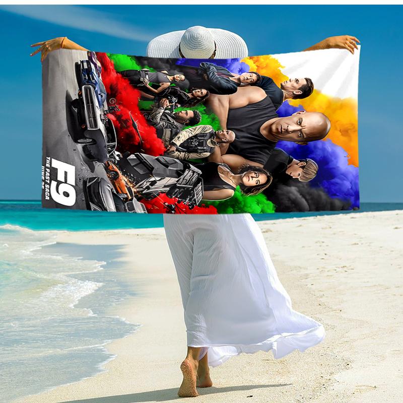 Ultra-Soft Beach Towel with Fast & Furious Theme,Ideal for Pool - Camping, Diving - Perfect Travel Essential, Vibrant Beach Towel.