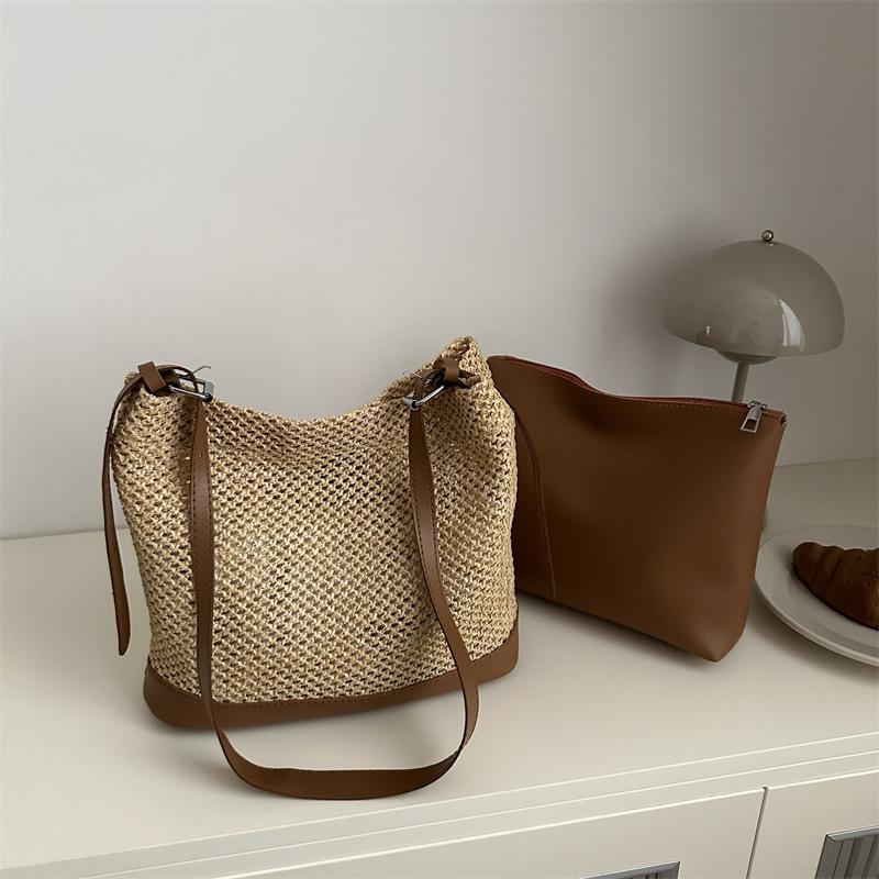 Summer Straw Bag Ethnic Style Armpit Bag Fashionable Simple Mother Bag Niche Versatile Shoulder Bag