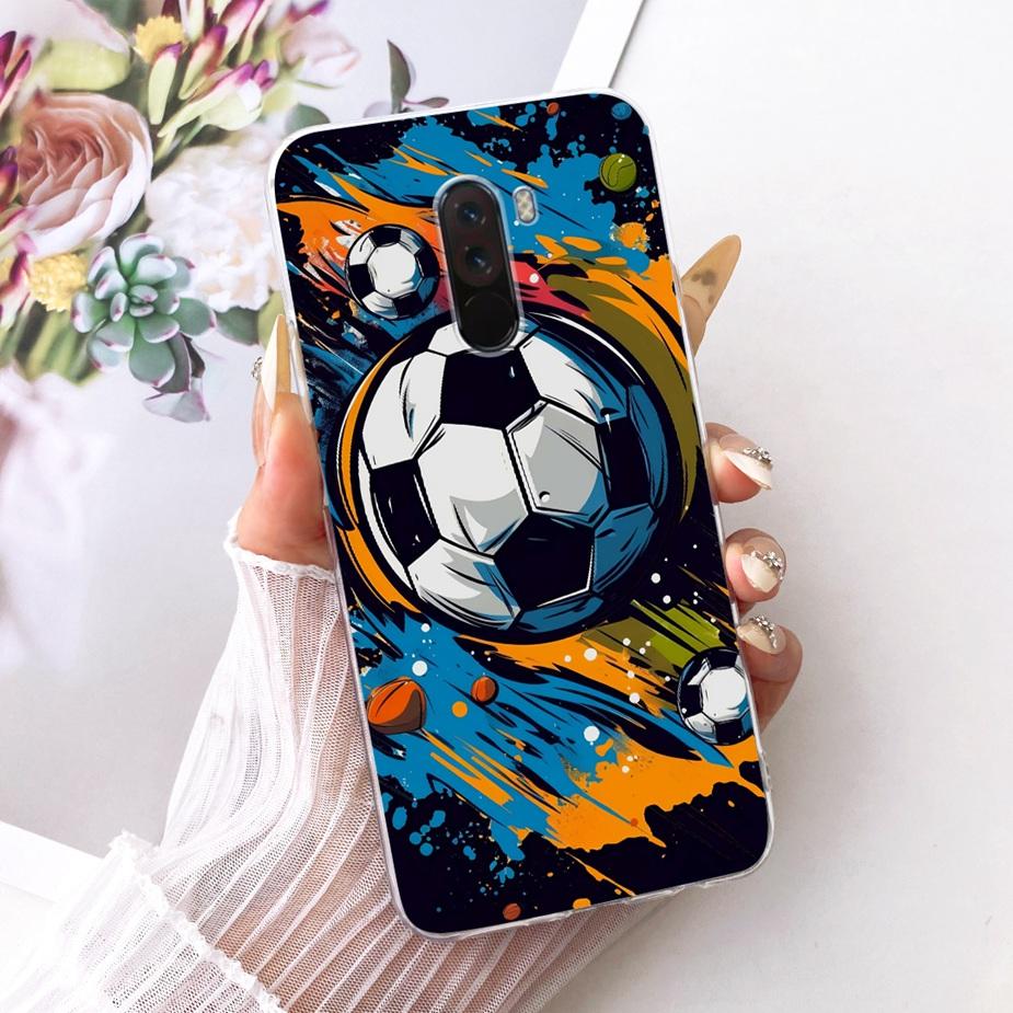 Para Xiaomi Pocophone F1 Funda Lujo Lazo Flores Pintadas Cubierta 6.18'' Suave TPU Funda para Teléfono Para Xiaomi Poco F1 PocoF1 Fundas Bumper