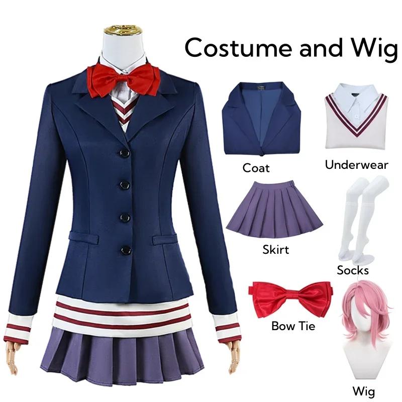Anime Dandadan Ken Takakura Momo Ayase Cosplay Aira Shiratori Costume Black Uniform Hoodies Skirt Christmas Party for Girls Wome