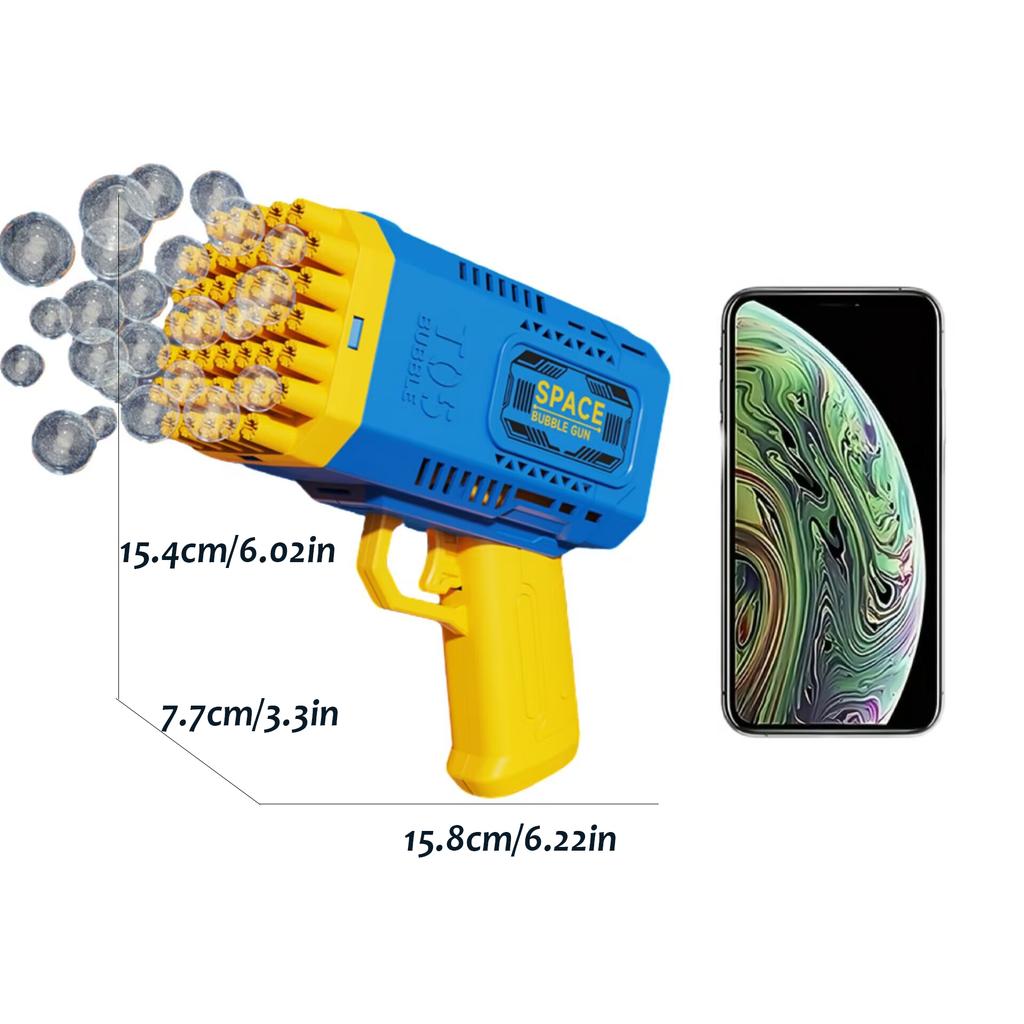 Handheld Bubble Machine 40-Hole Handheld Bubble Gun Toy Bubble Gun Bubble Gun Porous Bubble [Without Battery Without Bubble Gun]