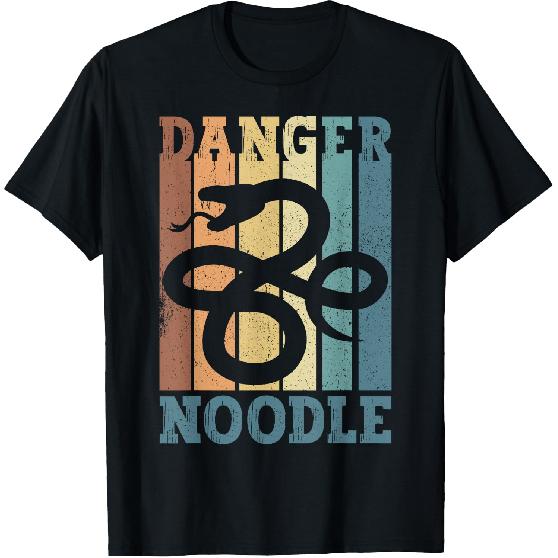 Snake Danger Noodle Retro T-Shirt