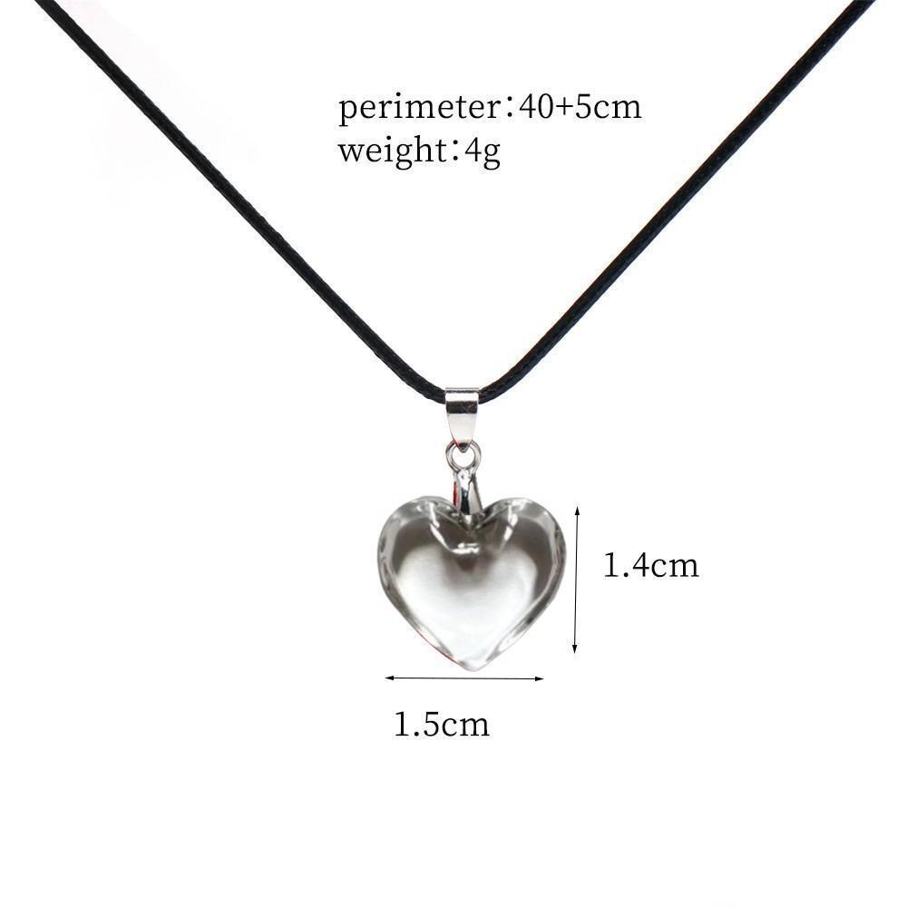 Love Heart Pendant Necklace With Crystal And Electroplated Alloy For Women