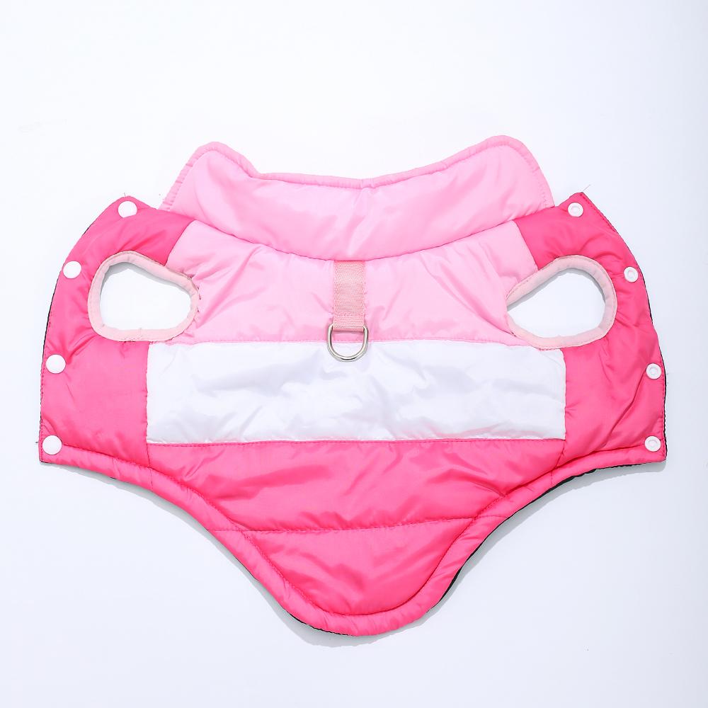 

Теплое зимнее пальто для собаки с D-кольцом, ветрозащитная одежда для щенков для маленьких и средних собак, водонепроницаемая куртка для питомца, наряды для чихуахуа и йоркширского терьера XS розовый