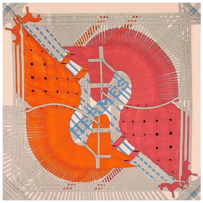POBING Twill Silk Square Scarf Animals Print Women Scarves&Wrap Giraffe Neckerchief Spanish Foulards cachecol Large Bandana
