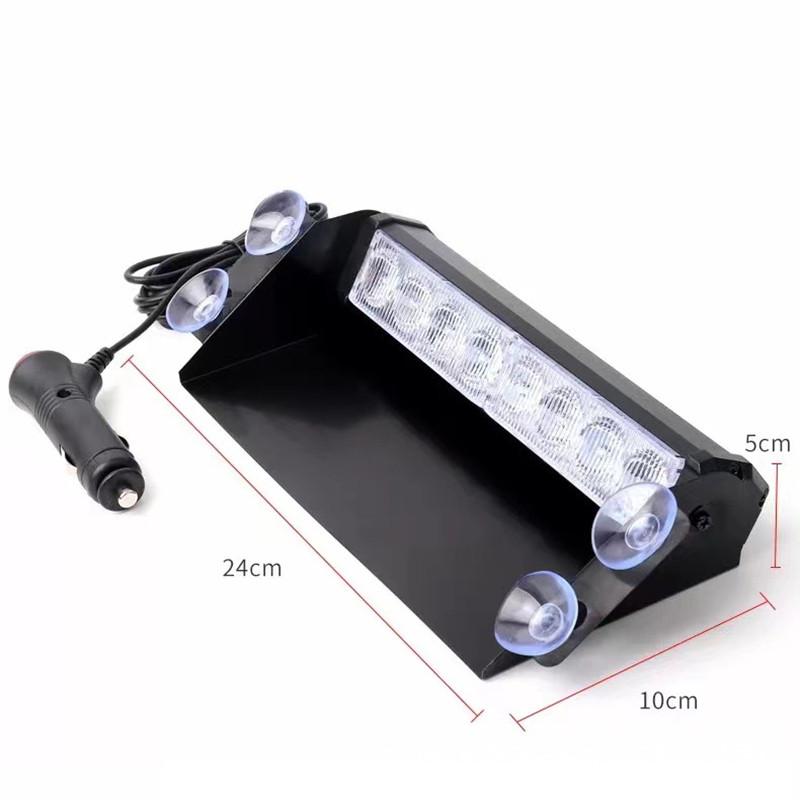 8LED 12V Car LED Strobe Warning Light Truck Emergency Flasher Dash Strobe Light Day Running Flash Led Police Lights Red/Blue