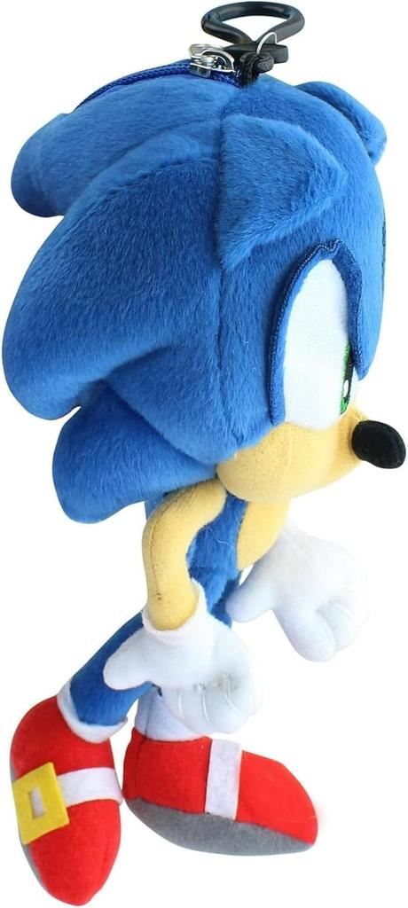 Sonic the Hedgehog Shadow and Sonic Plush Clips with Small Zipper Pouch 2 Pieces of 8" - (1 Each)