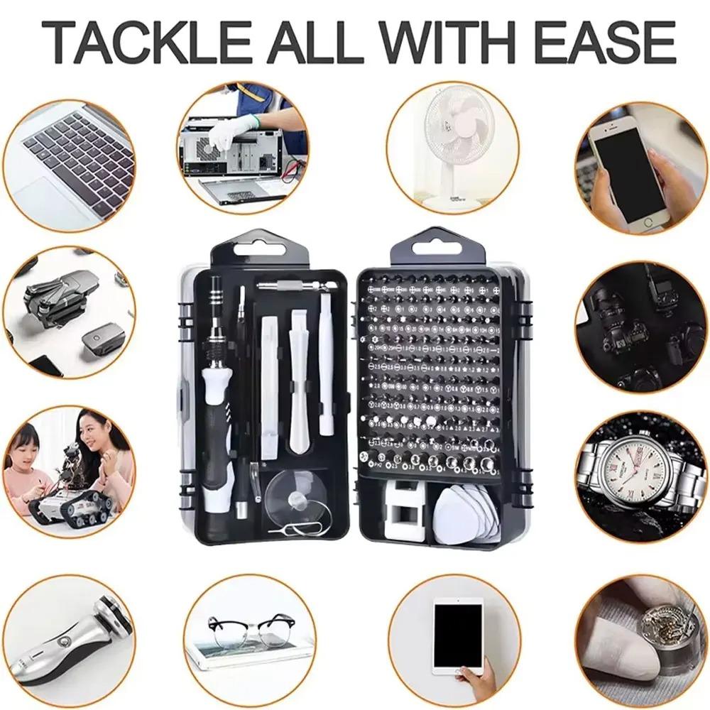 115 in 1Multifunctional Screwdriver Set Computer PC Mobile Phone Equipment Repair Screw Driver Insulation Manual Household Tools