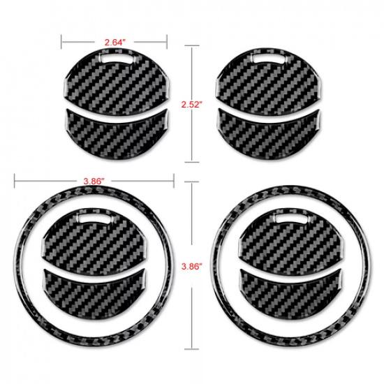 Carbon Fiber Side Air Vent Outlet Panel Cover Sticker For Toyota Tundra 14-