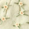 10Pcs Green Bow Embroidered With Small Flowers Patches Applique Clothing Patch Decoration