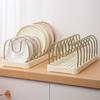AEE4-Pots And Pans Organizer For Cabinet, Pot Lid Holder For Kitchen Counter With Adjustable Plug-In Divider