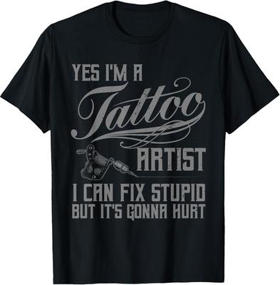 Humorous Tattoo Artist Graphic Tee for Men & Women