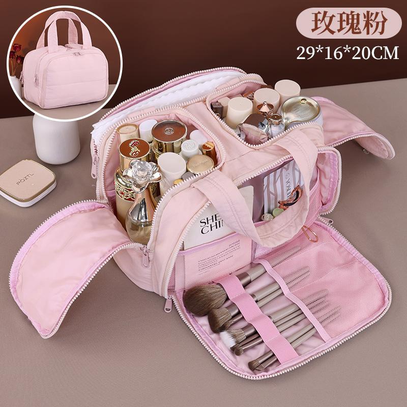 Cross Border Popular Large Multifunctional Makeup Bag With Partitioned Storage Capacity Portable Toiletry Going Out