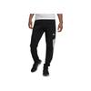 Adidas Solid Striped Logo Elastic Waist Joggers Men Bottoms Black HC5857