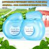 (Affordable Peppermint Dental Floss Roll) 2PCS - Smooth and High Tensile Force -50m/roll - Oral Cleaning Interdental Tool