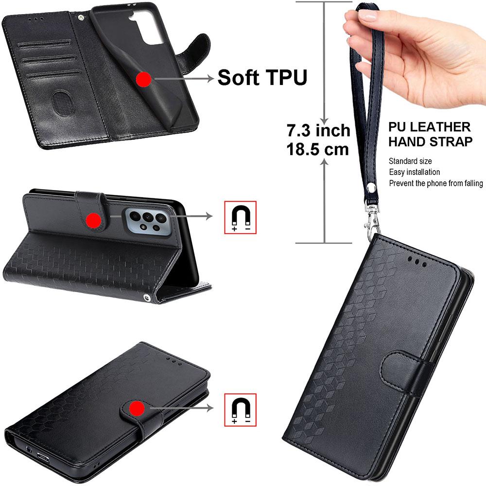 Stand Flip Wallet Case For OPPO A15 A15S A16 A52 A72 A92 A53 A53S A54 A55 A57 A57S A77 A58 A5 2020 A9 2020 Leather Protect Cover