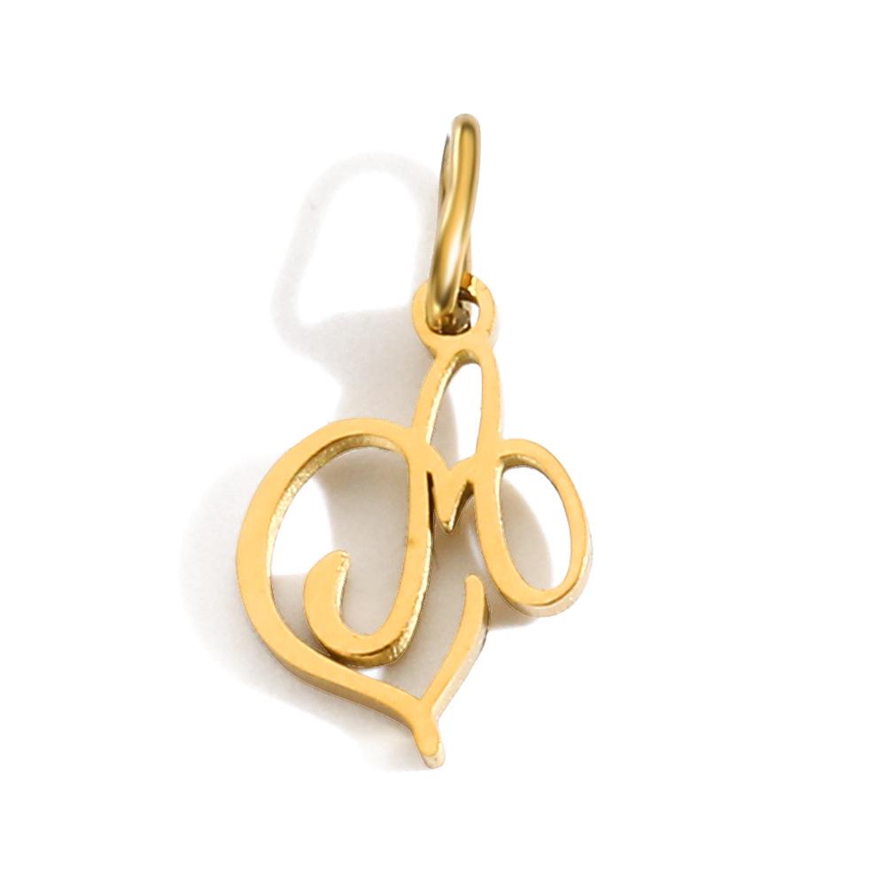 Gold-Plated Stainless Steel Alphabet Pendants for DIY Necklaces – Colorfast Jewelry Charms