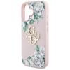 Guess Grained Roses Big 4G logo case for iPhone 16 pink