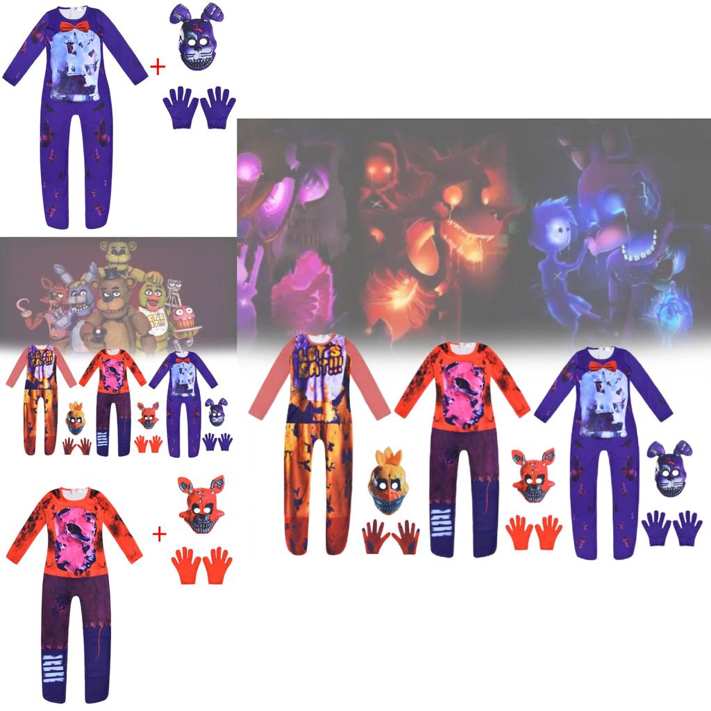 Costume Cosplay per Bambini Five Nights At Freddys in Tessuto di Poliestere per Feste