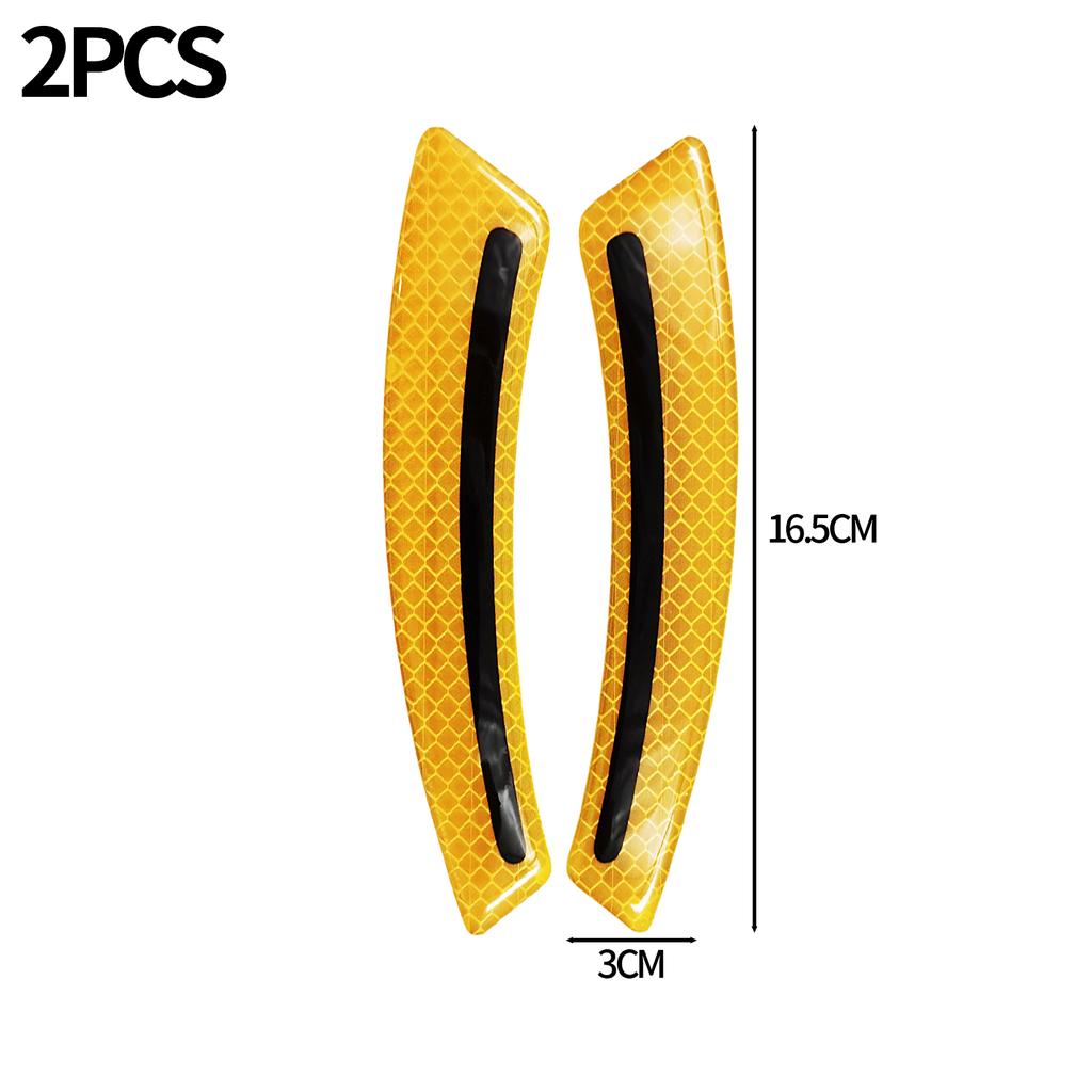 2PCS Reflective Safety Warning Stickers - Car Anti-Collision Strip & Forklift Protective Decorative Decals