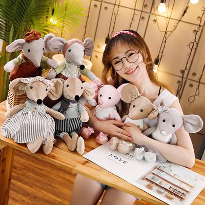 42Cm Cute Mouse Plush Toys Lovely Dressing Cloth Animal Mouse Dolls Stuffed Soft Kids Birthday Gifts 1Pc Christmas Gift