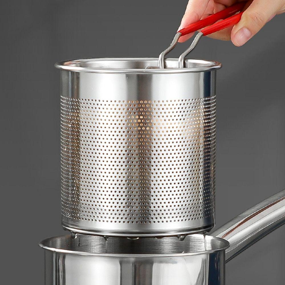 Mini Chicken Fried Pan Mesh Frying Strainer Basket Auxiliary Food Pot Deep Fryer Pot  Kitchen