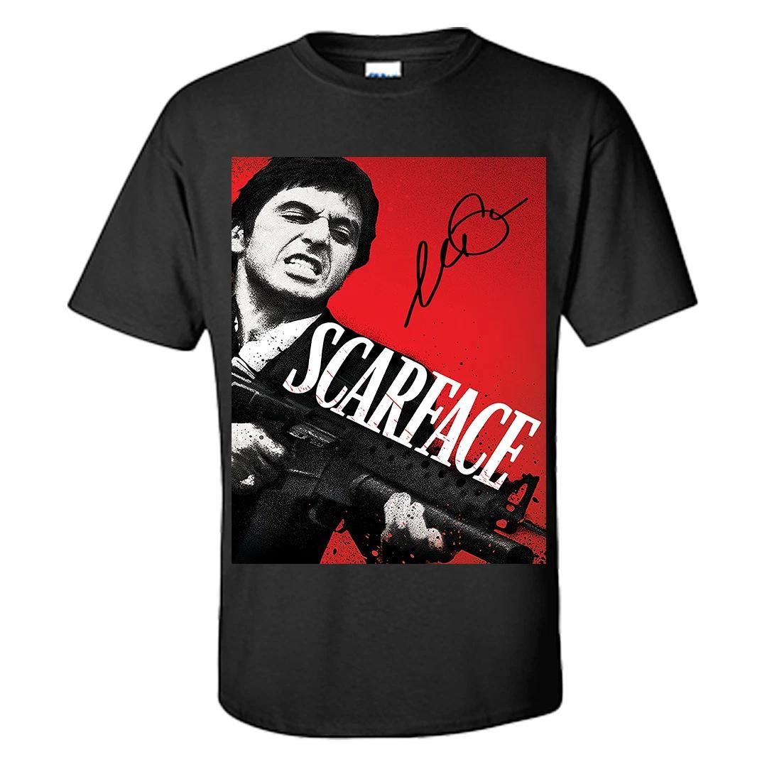 Scarface T Shirt Al Pacino Signed Scarface Tony Montana Poster Shirt S-3XL 3XL