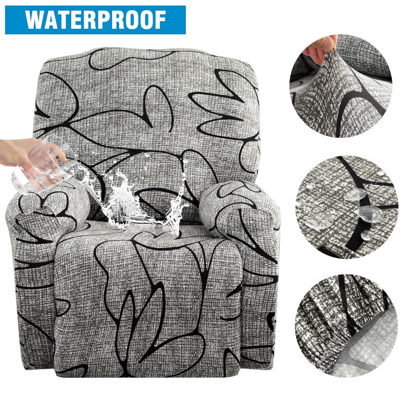 Dehnbare Sesselbezüge 4-teilig Für Relaxsessel Rutschfester Sessel-Sofa-Bezug Kuscheliger Stoff Mit Flexiblem Boden Für Kleine Kinder Haustiere 1 seater gray