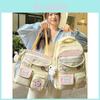 Cute Plaid Backpack With Fabric For School Use