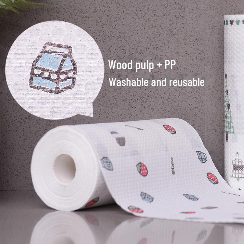 Thick Washable Dual-Use Cleaning Rags - Wet & Dry Non-Stick Oil Scouring Pads.