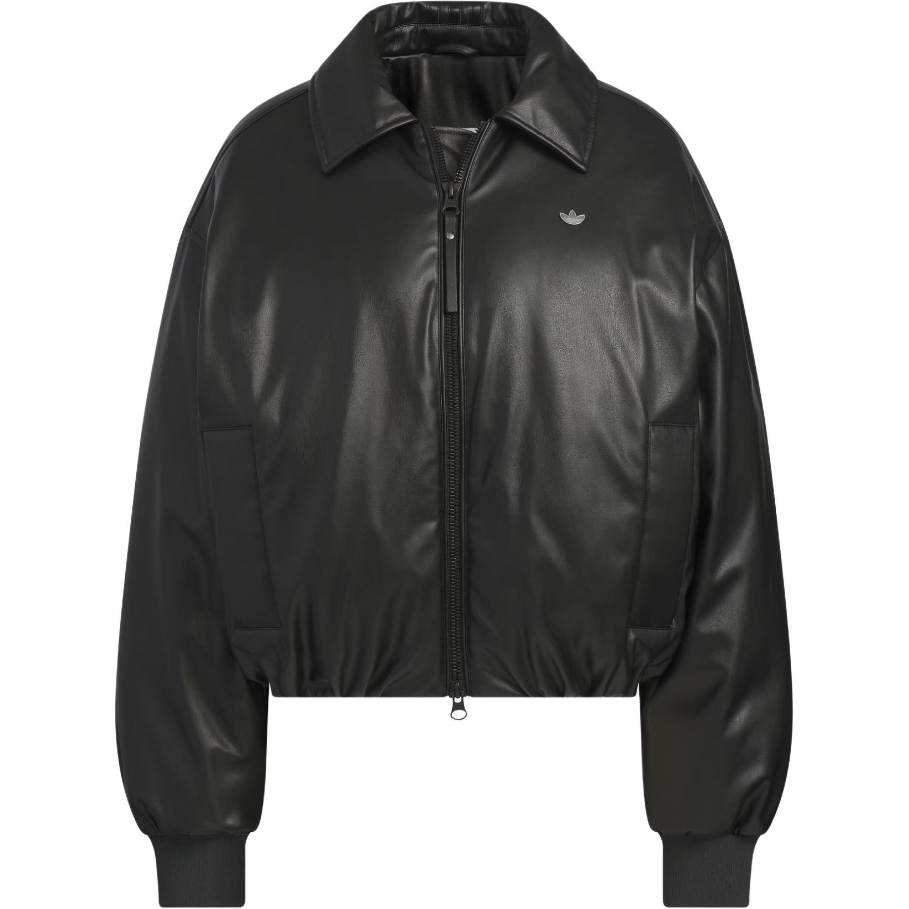 

Куртка пухова Adidas Originals FW25 PU Однотонна з логотипом Повсякденна Тепла Вільна Качиний пух Довгий рукав Пуховик Жіноча куртка KC2647 M