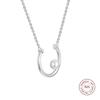 Contemporary Pearl Pendant Necklace 925 Sterling Silver Necklaces for Women Fashion Jewelry Collier Femme