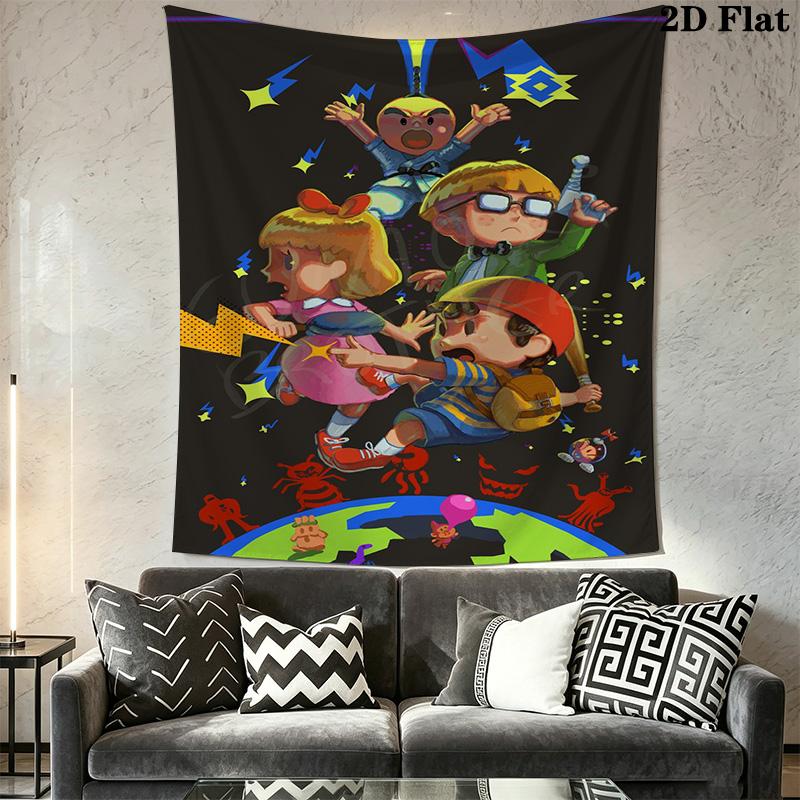 Retro Video Game Characters Pattern Home Decor Tapestry, Wall Hanging, Decorative RV Wall Cloth.XGT0914325