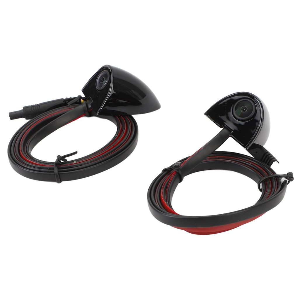 Auto Totwinkelkamera Nachtsicht-Assistenz Klebebefestigung Seitenansichtskamera Überwachungssystem für Kamera (Schwarz)