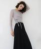 Bye Bye Seop A-Line Long Skirt Black [T51]
