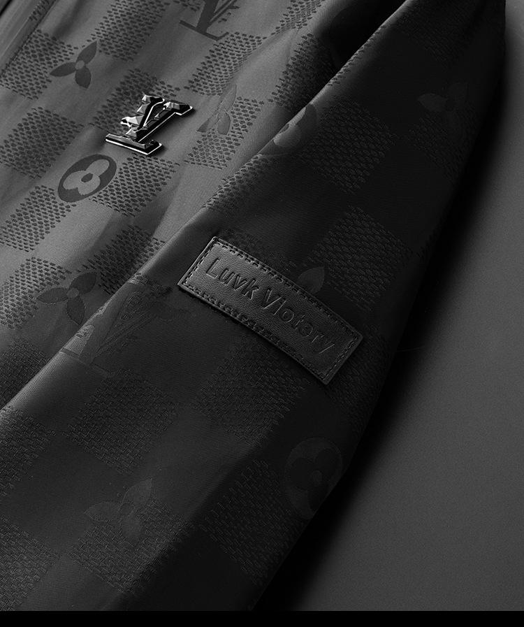 2025 Trendige Europäische Herren Jacquard Kapuzenjacke - Dunkles Muster Freizeitmantel