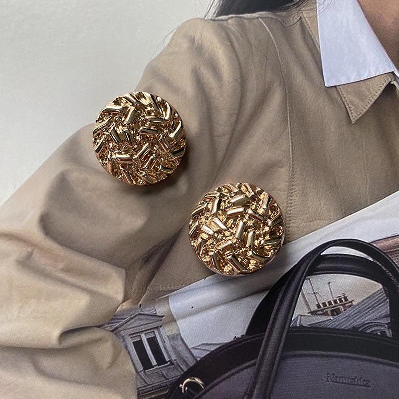 Large Suit Coat Blazer Sewing Buttons Metal Buckles Clothing Needlework Accessories Diy Crafts Supplies Round Alloy Button 6pcs