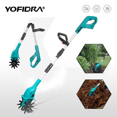 Cultivador de jardín eléctrico, cortacésped, motocultor para cultivo de suelo, herramienta de jardinería compatible con batería Makita de 18 V.