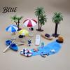 Micro Landscape Ornaments Detailed Garden Miniature Boat/Chair/Umbrella/Palm Decoration Ornaments Beach Tree/Swimming Ring Accessories for