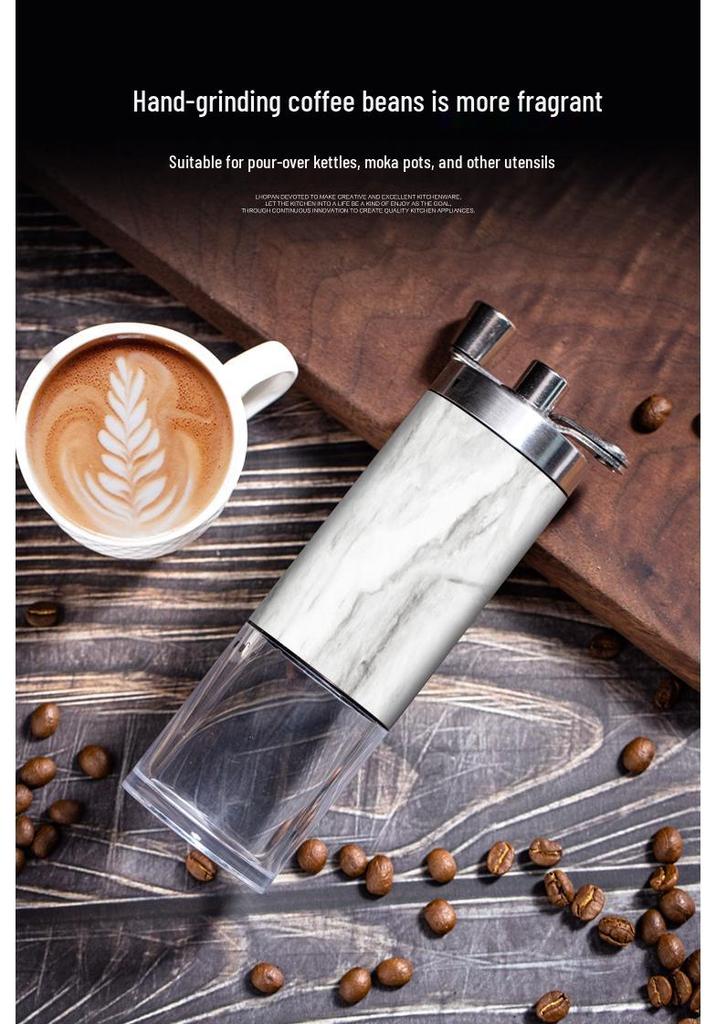 Stainless Steel Hand-Crank Coffee Grinder - Portable and In Stock