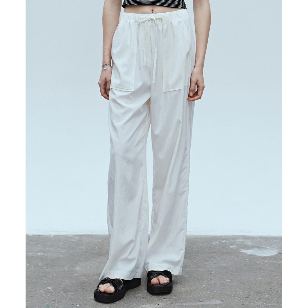 

NICKNICOLE STRING LONG WIDE PANTSCREAM
