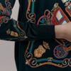MAXZA Colorful Carriage Print Round Neck Knit Zc11qk007on